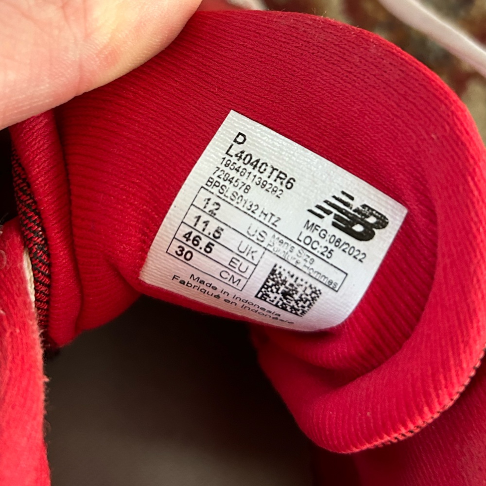 New Balance Men’s Red FuelCell 4040 v6 Metal Cleat Size:12 - Picture 7 of 7